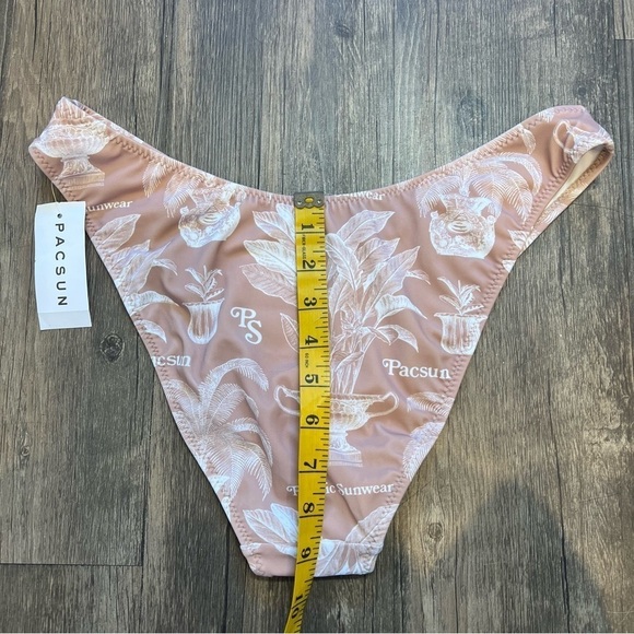 NWT PacSun Classic Bikini Bottom Palm Tree Print Size L - Picture 6 of 7